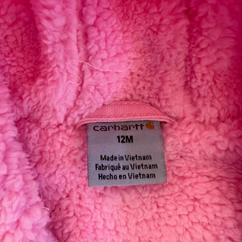 Carhartt Pink Hooded Puffer Jacket for Kids - Picture 2 of 4